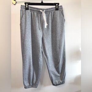 Women's Grey Jogger Capris - Comfortable Everyday Pants